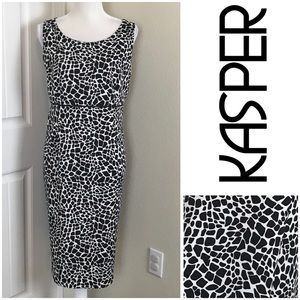 Kasper Dresses - Kasper Animal Print Sheath Dress Sleeveless Sz 14 Kasper Dresses - Kasper Animal Print Sheath Dress Sleeveless Sz 14